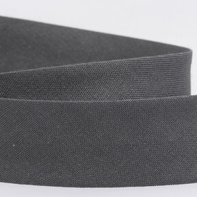 Taśma skośna Polycotton [20 mm] &ndash; ciemnoszary, 