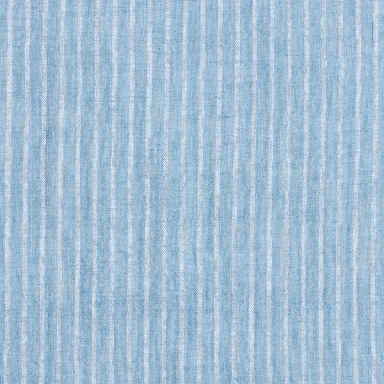 Muślin / Tkanina double crinkle paski z barwionej przędzy | Poppy Fabrics – niebieski,  image number 1