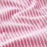 Mieszanka bawełny i lnu w podłużne paski – pink/biel,  thumbnail number 2