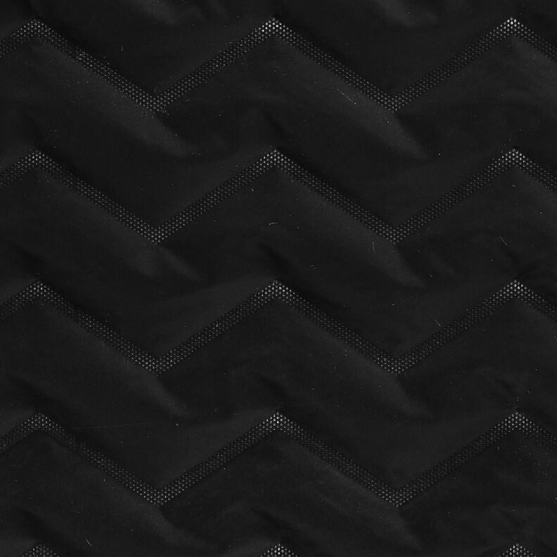 Tkanina pikowana Wzór Chevron przypominający w dotyku brzoskwiniową skórkę | Katia Fabrics – czerń, image number 1