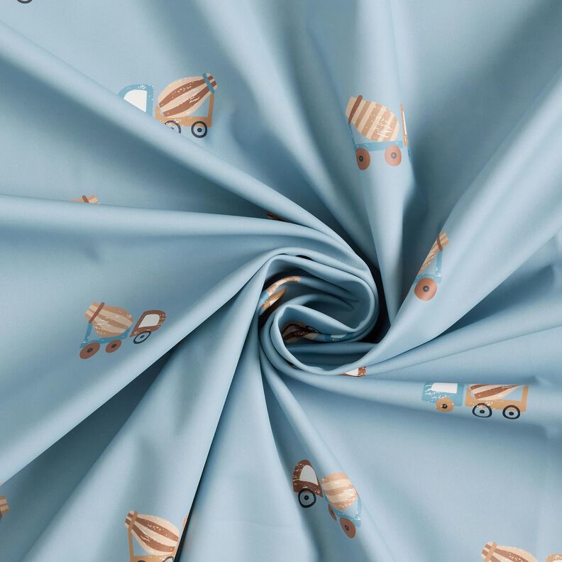 Tkanina na kurtki przeciwdeszczowe betoniarki nadruk cyfrowy – jasnoniebieski jeans,  image number 4