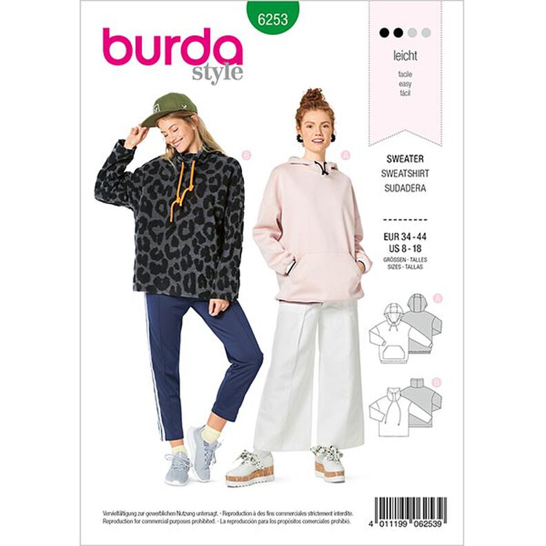 Bluza, Burda 6253 | 34-44,  image number 1