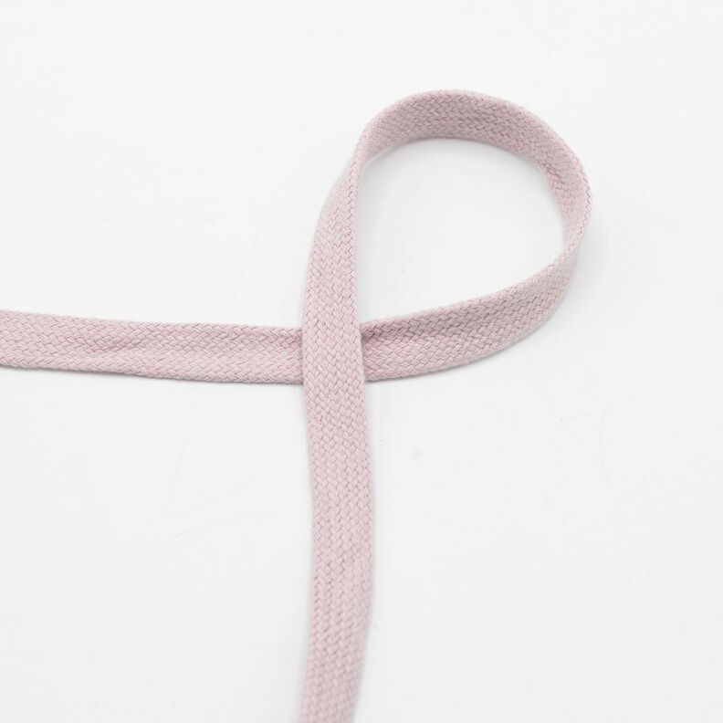 płaski sznurek Bluza z kapturem Bawełna [15 mm] – jasny brudny róż,  image number 1