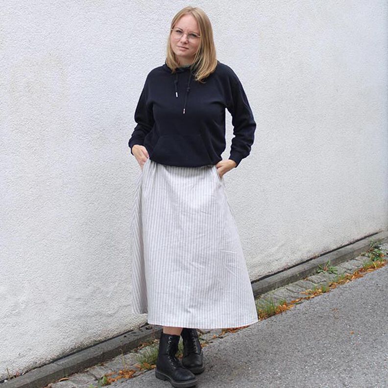 FRAU CARRY – szeroka spódnica z gumką z tyłu, Studio Schnittreif | XS - XXL,  image number 3