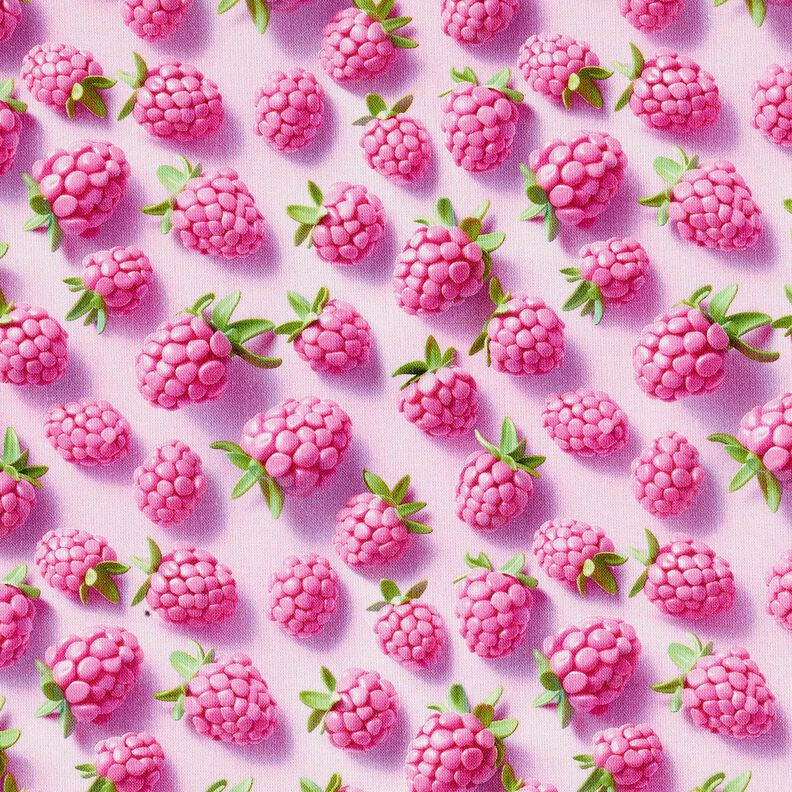 Tkanina bawełniana Popelina maliny w intensywnym kolorze – pastelowy fiolet/zielone jabłuszko,  image number 1