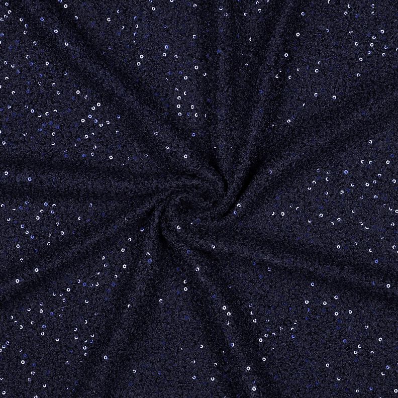 Dzianina bouclé Cekiny Jednokol | Poppy Fabrics – ciemnogranatowy, image number 4