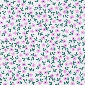 GOTS Popelina bawełniana drobne kwiatuszki | Poppy Fabrics – biel/róż, 