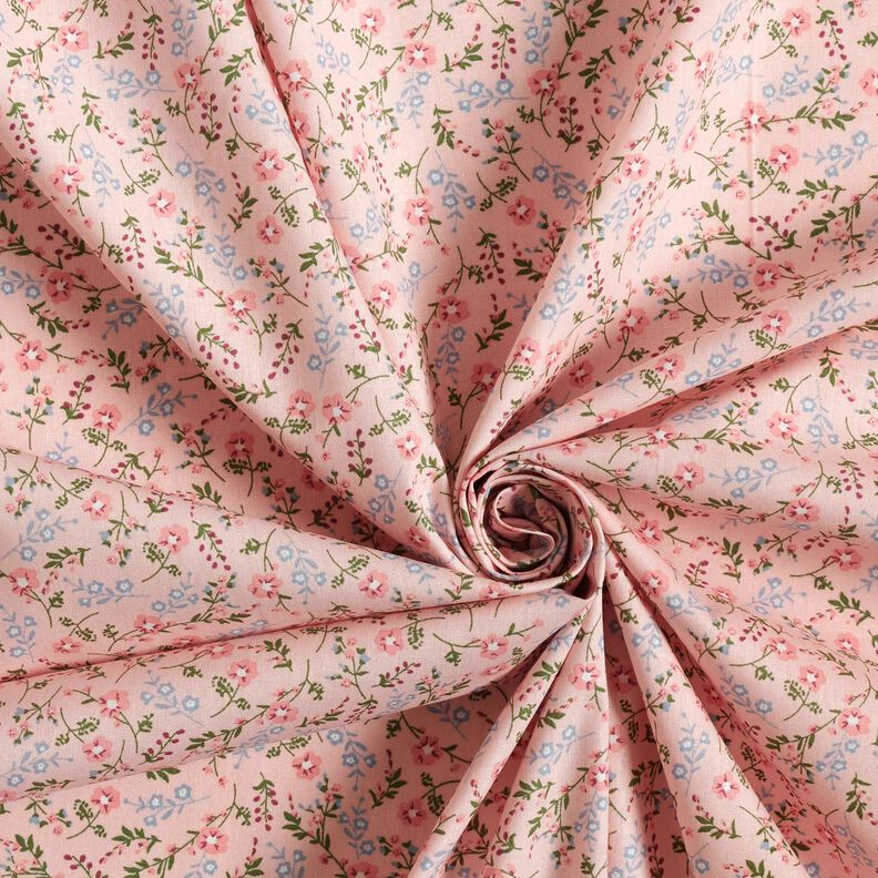 Popelina bawełniana Mille-fleurs – różowy/jasnoniebieski,  image number 3