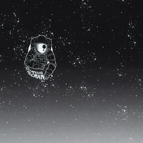 French Terry Panel Spaceman | Glitzerpüppi – czerń/biel, 