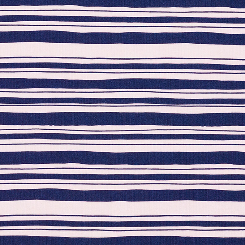 French Terry w nieregularne paski – indygo/różowy, image number 1