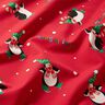 Panel Dzianina dresowa pętelkowa French Terry pingwin w śniegu – czerwień,  thumbnail number 2