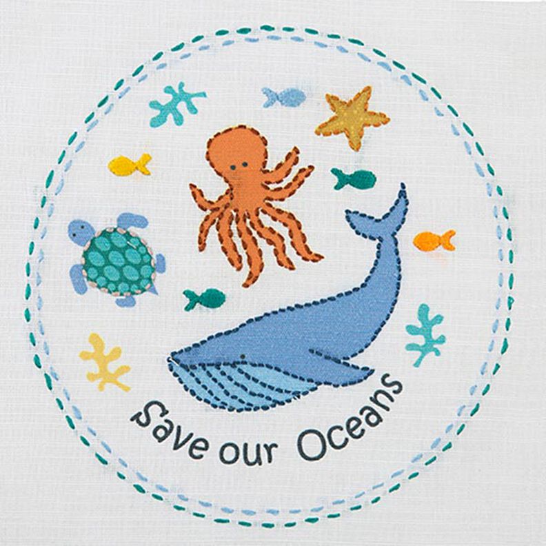 Zestaw do haftu dla początkujących Save our Oceans,  image number 2