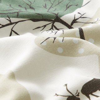 ARVIDSSONS TEXTIL – Tkanin dekoracyjna Half panama Norrland – biel/zieleń, 