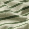 Dżersej bawełniany w wąskie i szerokie paski – zieleń trzcinowa/pinia,  thumbnail number 2