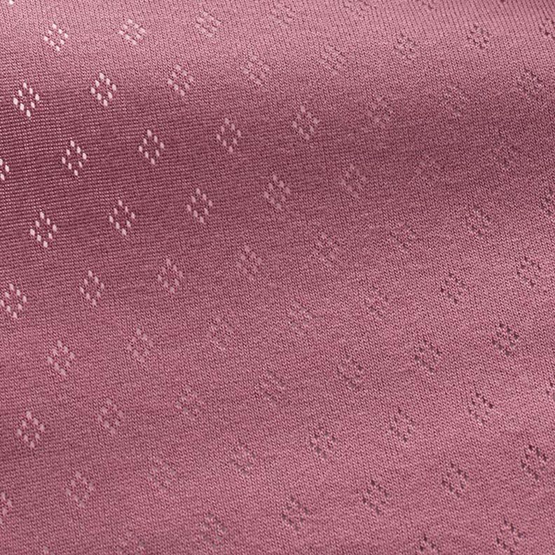 Dżersej o drobnym splocie z ażurowym wzorem – pastelowy fiolet,  image number 1