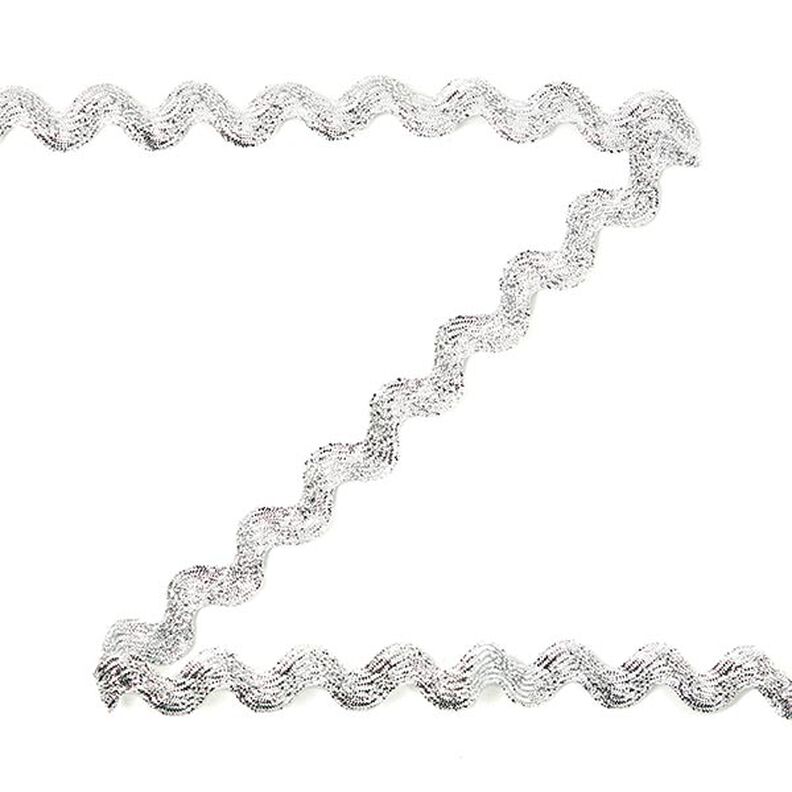 Tasiemka falowana Lureks [12 mm] - srebrny,  image number 1