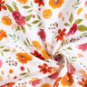 Muślin / Tkanina double crinkle kolorowe akwarelowe kwiaty nadruk cyfrowy – biel,  thumbnail number 3