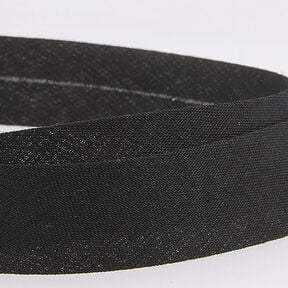 Taśma skośna Polycotton [20 mm] – czerń, 