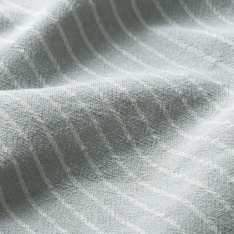 Tkanina na bluzki Mieszanka bawełny szerokie pasy – szary/mleczna biel,  image number 2