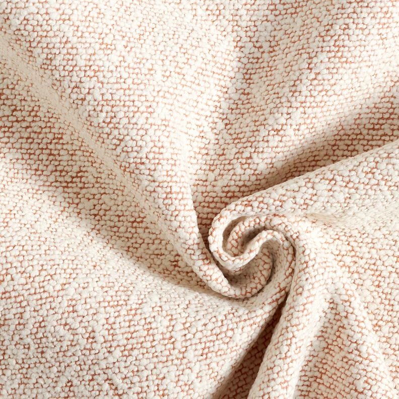 Tkanina outdoor Delikatna tkanina bouclé – łosoś/mleczna biel,  image number 1