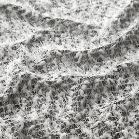 Dzianina swetrowa z efektowną przędzą &ndash; czerń/biel, 