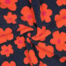 Puszysty plusz kwiaty | Poppy Fabrics – granat/pomarańcza,  thumbnail number 4