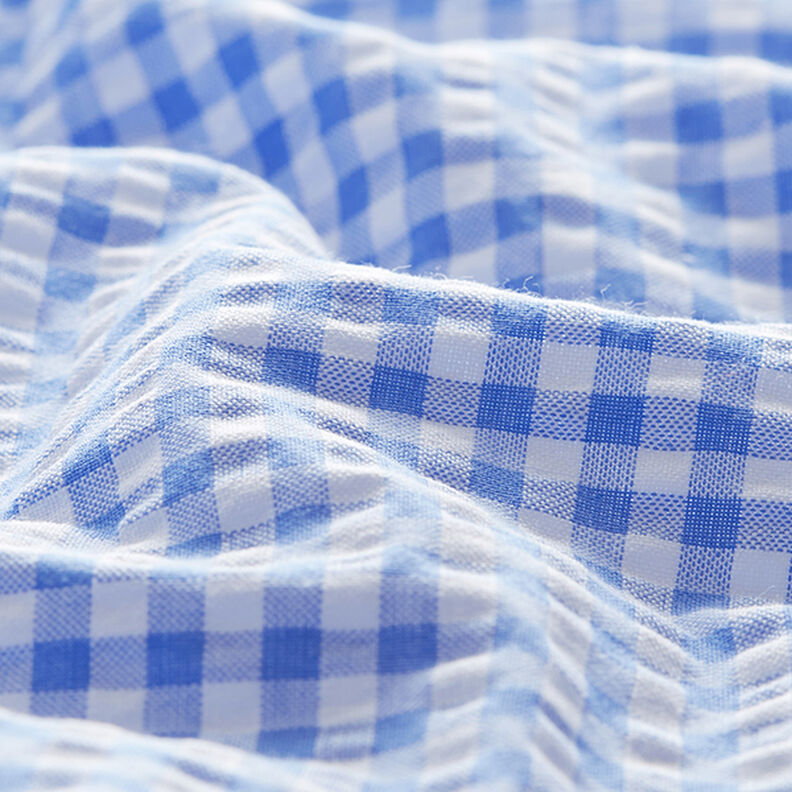 Kora Mieszanka z bawełną kratka Vichy – jasnoniebieski,  image number 2