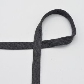 płaski sznurek Bluza z kapturem Bawełna Melanż [15 mm] – antracyt, 