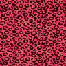 Dzianina dresowa pętelkowa French Terry panterka i kwiaty – pink/pomarańcza,  thumbnail number 1