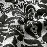 Dżersej żakardowy w ornamenty – srebrny metaliczny/czerń,  thumbnail number 3