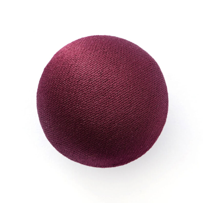 Guzik obciągnięty Satyna Duchesse – bordo,  image number 1