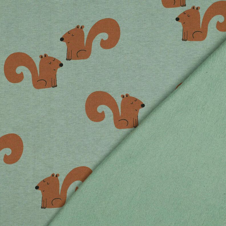 Dzianina dresowa drapana jednorożce | Poppy Fabrics – zieleń trzcinowa/brąz,  image number 4