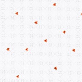 Miękki polar romby i serca – kość słoniowa/miedź, 