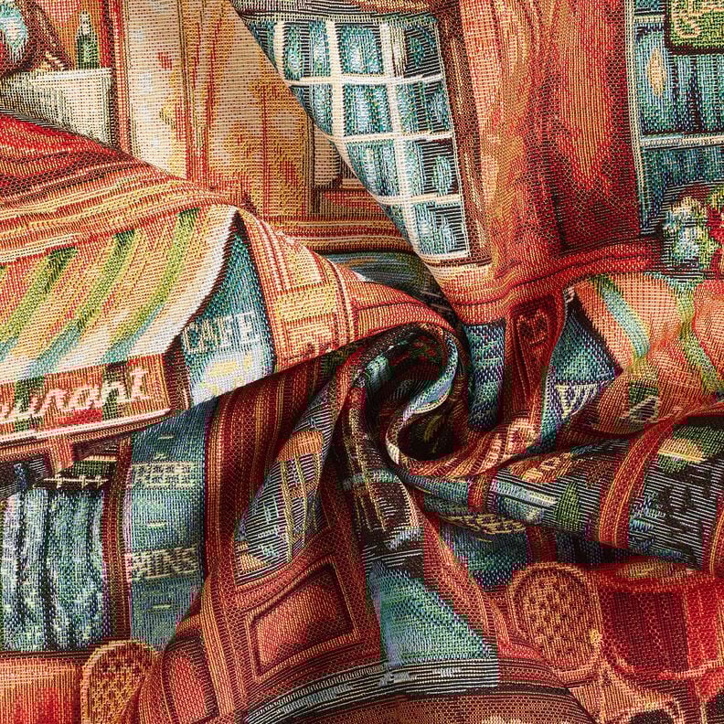 Panel dekoracyjny Gobelin bistro francuskie – błękit/terakota,  image number 3