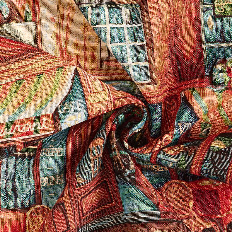 Panel dekoracyjny Gobelin bistro francuskie – błękit/terakota, image number 3