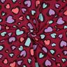 Dzianina dresowa drapana kolorowe serca | Poppy Fabrics – malinowy,  thumbnail number 3