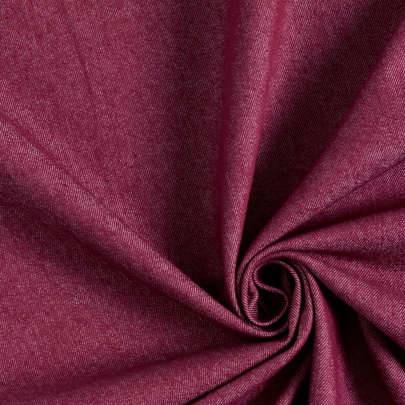 Denim strecz z mieszanki bawełny, średni – bordo,  image number 1
