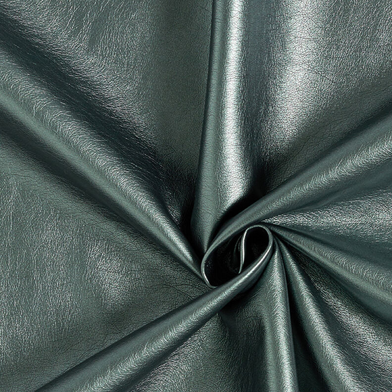 Sztuczna skóra Metaliczny połysk – ciemna zieleń,  image number 1