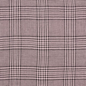 Tkanina wiskozowa Krata glencheck &ndash; stary r&oacute;ż/czerń, 