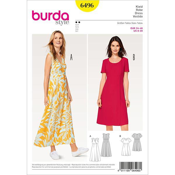 Sukienka, Burda 6496,  image number 1