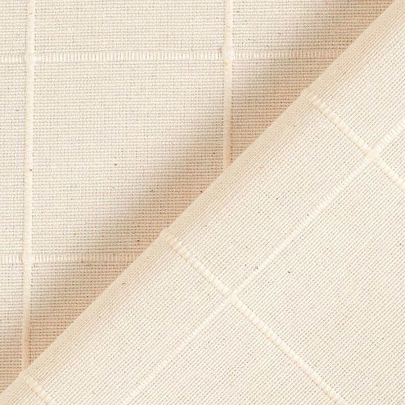 Tkanina dekoracyjna w kratkę, z recyklingu – naturalny,  image number 3