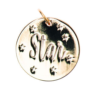 Przywieszka Star [Ø17 mm] | Rico Design – złoto metaliczny, 