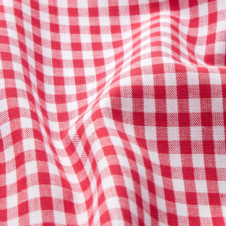 Tkanina bawełniana Kratka Vichy 0,5 cm – czerwień/biel,  image number 2