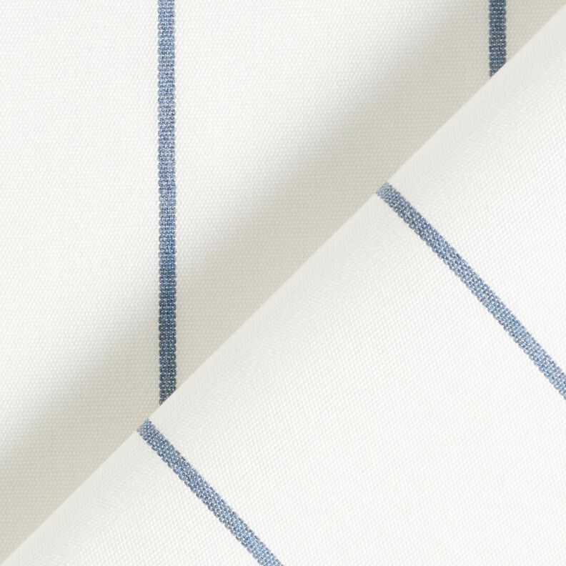 Tkanina outdoor Płótno mieszane paski – biel/szary błękit,  image number 4
