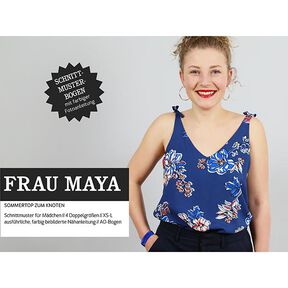 FRAU MAYA – letni top z wiązanymi ramiączkami, Studio Schnittreif | XS - L, 