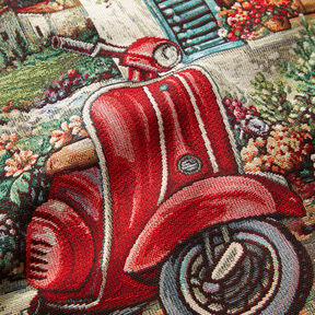 Panel dekoracyjny Gobelin Vespa – czerwień karminowa/jasnobeżowy, 
