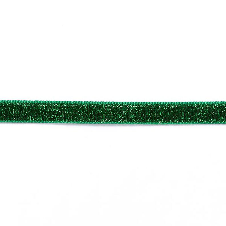 Taśma aksamitna Metaliczny [10 mm] – zielony jodłowy,  image number 2