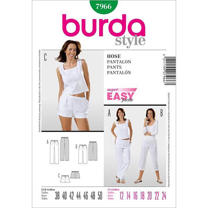 Spodnie, Burda 7966,  image number 1