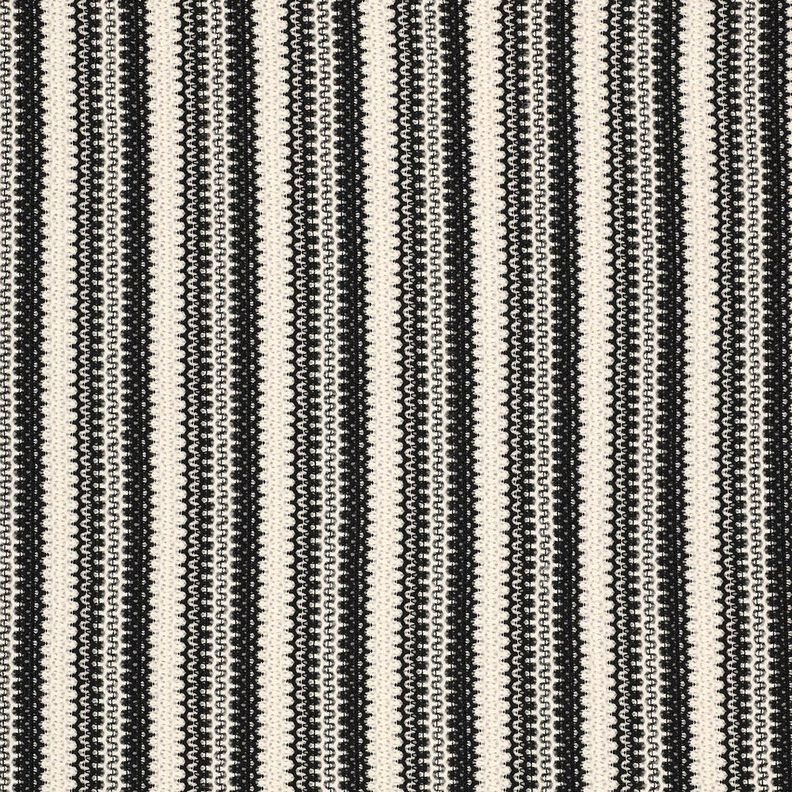 Dzianina swetrowa paski | Poppy Fabrics – czerń/mleczna biel,  image number 1