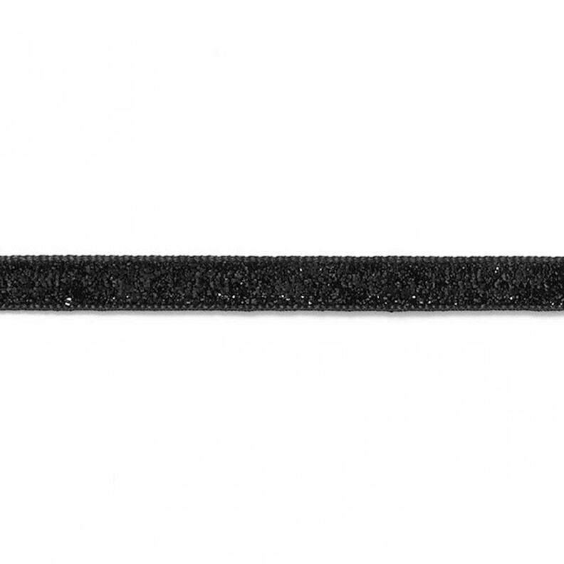 Taśma aksamitna Metaliczny [10 mm] – czerń,  image number 2
